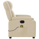 massagestol stof cremefarvet