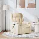 massagestol stof cremefarvet