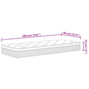 springmadras med pocketfjedre 90x200 cm medium