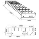 trappetrin 90x24x7 cm trinrist galvaniseret stål