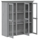 skænk BODO 115,5x43x200,5 cm massivt fyrretræ grå