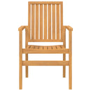 stabelbare havestole 8 stk. 56,5x57,5x91 cm massivt teaktræ