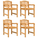 havestole 4 stk. 58x59x88 cm massivt teaktræ