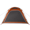 4-personers campingtelt vandtæt quick-release grå og orange