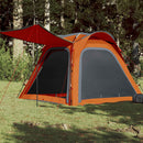 4-personers campingtelt vandtæt quick-release grå og orange