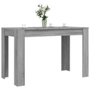 spisebord 120x60x76 cm konstrueret træ grå sonoma-eg