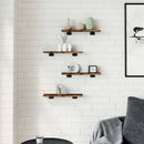 væghylder 4 stk. 40x10x1,5 cm konstrueret træ røget egetræ