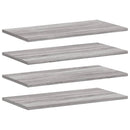 væghylder 4 stk. 60x20x1,5 cm konstrueret træ grå sonoma-eg