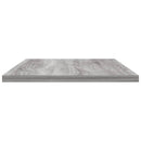 væghylder 4 stk. 60x20x1,5 cm konstrueret træ grå sonoma-eg