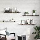 væghylder 4 stk. 100x20x1,5 cm konstrueret træ røget egetræ