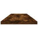 væghylder 4 stk. 100x20x1,5 cm konstrueret træ røget egetræ