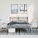sengeramme med sengegavl 135x190 cm metal sort