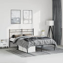 sengeramme med sengegavl 135x190 cm metal sort
