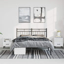 sengeramme med sengegavl 150x200 cm metal sort
