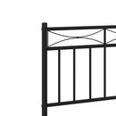 sengeramme med sengegavl 150x200 cm metal sort