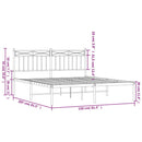 sengeramme med sengegavl 150x200 cm metal sort