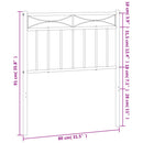 udskiftningsgavl 75 cm metal sort