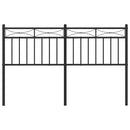 udskiftningsgavl 135 cm metal sort
