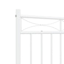 sengeramme med sengegavl og fodgærde 150x200 cm metal hvid