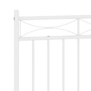 udskiftningsgavl 135 cm metal hvid