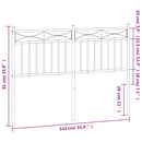 udskiftningsgavl 135 cm metal hvid