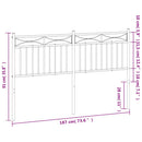 udskiftningsgavl 180 cm metal hvid