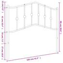 udskiftningsgavl 100 cm metal sort