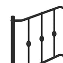 udskiftningsgavl 107 cm metal sort