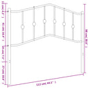 udskiftningsgavl 107 cm metal sort