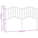 udskiftningsgavl 140 cm metal sort