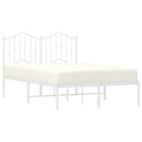 sengeramme med sengegavl 120x200 cm metal hvid