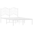 sengeramme med sengegavl 120x200 cm metal hvid