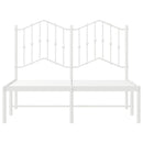 sengeramme med sengegavl 120x200 cm metal hvid