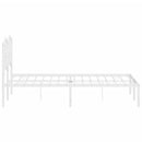 sengeramme med sengegavl 120x200 cm metal hvid