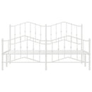 sengeramme med sengegavl og fodgærde 183x213 cm metal hvid