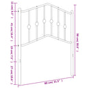 udskiftningsgavl 75 cm metal hvid