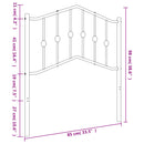 udskiftningsgavl 80 cm metal hvid