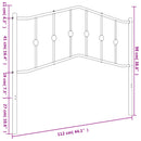 udskiftningsgavl 107 cm metal hvid
