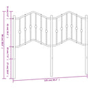 udskiftningsgavl 120 cm metal hvid