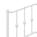 udskiftningsgavl 140 cm metal hvid