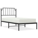 sengeramme med sengegavl 90x200 cm metal sort