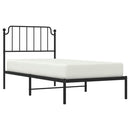 sengeramme med sengegavl 90x200 cm metal sort