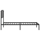 sengeramme med sengegavl 90x200 cm metal sort