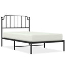 sengeramme med sengegavl 100x190 cm metal sort
