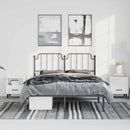 sengeramme med sengegavl 135x190 cm metal sort