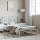 sengeramme med sengegavl 135x190 cm metal sort
