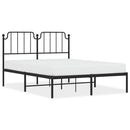 sengeramme med sengegavl 140x190 cm metal sort