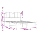 sengeramme med sengegavl 140x190 cm metal sort