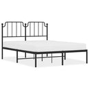 sengeramme med sengegavl 150x200 cm metal sort