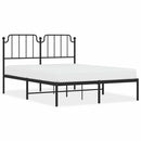 sengeramme med sengegavl 150x200 cm metal sort